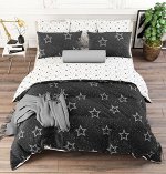 Комплект постельного белья из Поплина 1,5 спальный Звездное небо