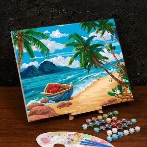 Картина по номерам на холсте с подрамником «Дикий пляж» 40?50 см