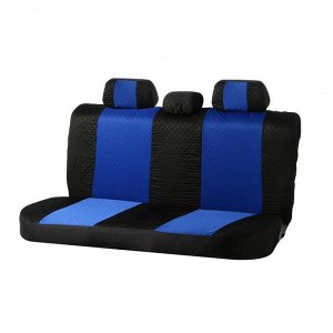Авточехлы TORSO Premium универсальные, 9 предметов, чёрно-синий AV-18