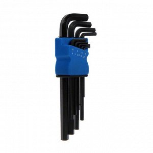 Набор ключей шестигранных TUNDRA black, удлиненных, CrV, 1.5 - 10 мм, 9 шт.
