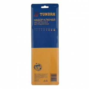 Набор ключей TUNDRA, TORX Tamper, экстрадлинные, CrV, TT10 - TT50, 9 шт.