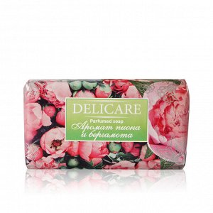 Delicare Parfumed soap мыло туалетное Пион и Бергамот 90Г