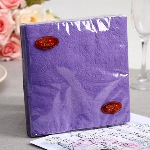 Салфетки бумажные Gold decor Lilac Heart, 3 слоя, 33*33 см, 20 шт.