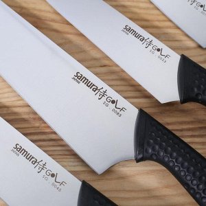 Набор кухонных ножей Samura Golf, 4 шт, лезвия 9,8 см, 15,8 см, 22,1 см, 25,1 см, сталь AUS-8
