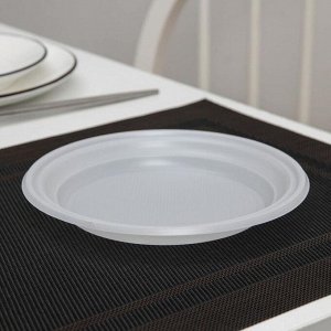 Набор одноразовыx тарелок «Все на пикник», 17 см, 6 шт, цвет белый