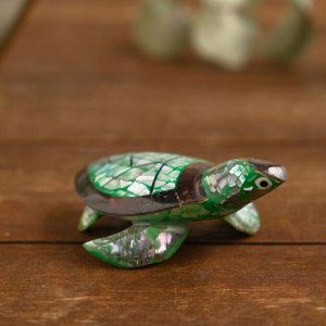 Сувенир из ракушки "Зеленая черепашка" 8х5,5х2,5 см
