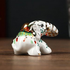 Сувенир керамика &quot;Слоны в красочных попонах&quot; набор 2 шт МИКС 4,4х3,5х7 см