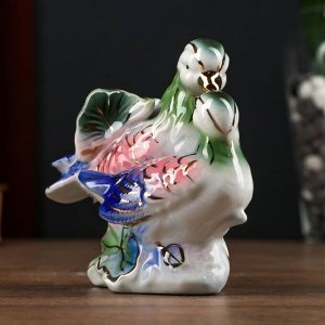 Сувенир керамика "Уточки-мандаринки цветные" 11х7х11,5 см