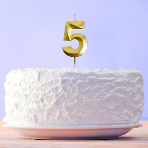 Свеча для торта, цифра «5», 11.5x2.3 см