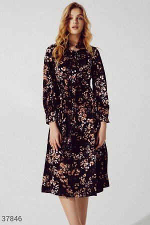 Gepur Шелковое платье с флористическим принтом