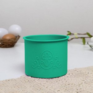 Силиконовая форма «ХВ» для кулича на Пасху, 3 шт., зеленая