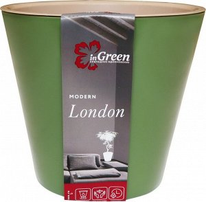 "London" Горшок для цветов d=12.5см 1л оливковый ING1552ОЛ