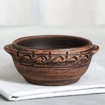 Горшок для запекания &quot;Борщ&quot;, декор, красная глина, 0.6 л