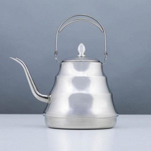 Чайник «Мирор», 1 л, с металлическим ситом, цвет хромированный