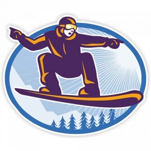 Наклейка Сноубордист в прыжке