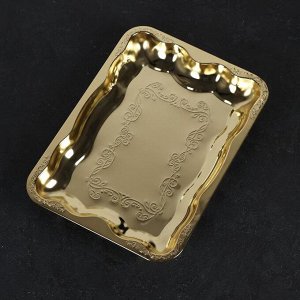 Поднос прямоугольный «Изобилие. Золото», 37x26x4 см, цвет золотой
