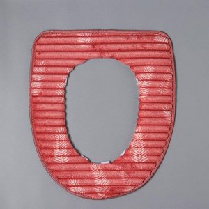 Чехол на сиденье для унитаза на липучках «Пёрышки», 37?42 см, цвет МИКС
