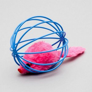 Игрушка Мышь в шаре, 6 см, микс цветов