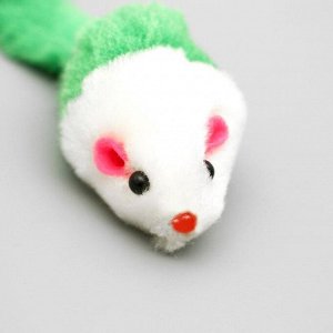 Игрушка для кошек "Малая мышь" двухцветная, микс цветов