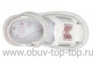 Туфли летние ясельные ИК белый+розовая