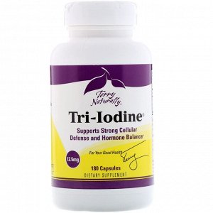 Terry Naturally, Tri-Iodine, 12,5 мг, 180 капсул