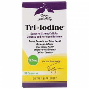 Terry Naturally, Tri-Iodine, 12,5 мг, 90 капсул