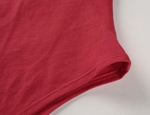 Женское боди-водолазка с длинным рукавом, цвет красный