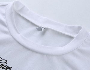 Женская укороченная футболка, принт &quot;Надпись и ангел&quot;, цвет белый