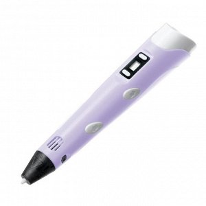 Комплект 3Д ручка NIT-PEN2 фиолетовая + пластик PLA 10 цветов по 10 метров