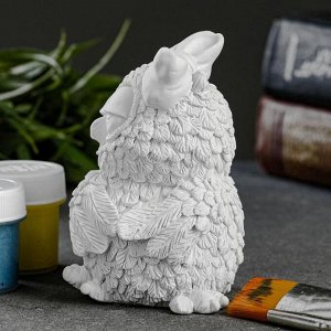 Фигура под роспись ""Сова с бантом"" 10х7х6см