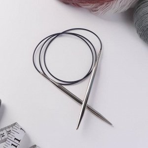 Спицы для вязания, круговые, с пластиковой леской, d = 7 мм, 100 см