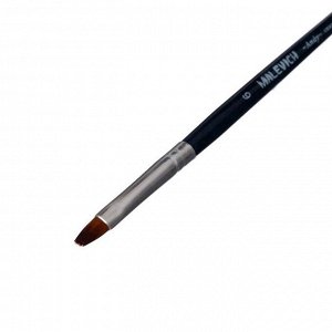 Кисть Синтетика Плоскоовальная Malevich Andy № 6, b-6.0 мм, L-10 мм (короткая ручка), синий лак
