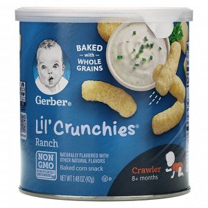 Gerber, Lil 'Crunchies, 8+ месяцев, ранчо, 1,48 унции (42 г)