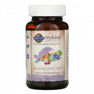 Garden of Life, MyKind Organics, пренатальные мультивитамины, одна таблетка в день, 90 веганских таблеток