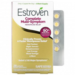 Estroven, Комплексное средство от менопаузы, 28 вегетарианских капсул, принимаемых один раз в день