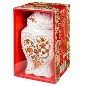 Чай HILLTOP чайница 'Цветочный орнамент' 1001 ночь, керамика 100 г