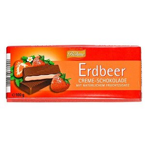 Шоколад BOHME Erdbeer темный с клубничной c начинкой 100 г