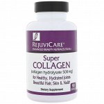 Rejuvicare, Super Collagen, коллагеновый гидролизат, 500 мг, 90 капсул