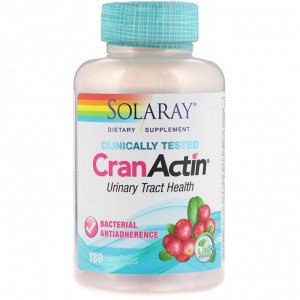 Клюква Solaray, CranActin, здоровье мочевыводящих путей, 180 капсул с растительной оболочкой. Клюква.
CranActin - это отмеченная наградами формула, предназначенная для поддержания здоровья мочевыводящ