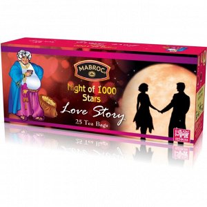 Чай черный Маброк 1000 звезд Love Story малина 25 пак