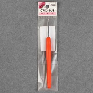 Крючок для вязания, с силиконовой ручкой, d = 2,5 мм, 14 см, цвет МИКС