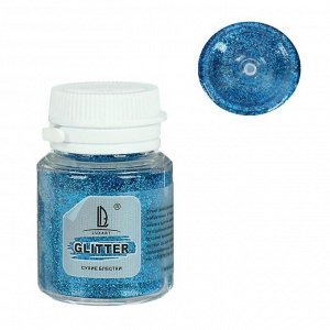 Декоративные блёстки LU*ART Lu*Glitter (сухие), 20 мл, размер 0.2 мм, голубой
