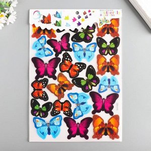 Наклейка пластик "Парк бабочек" МИКС 31х21 см