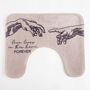 Коврик для ванной Этель "Forever", 50х40 см, велюр   5399401