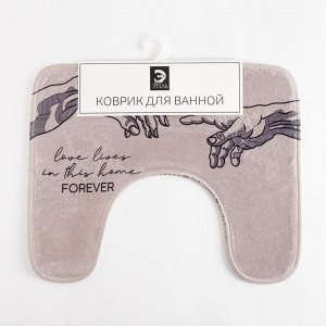 Коврик для ванной Этель "Forever", 50х40 см, велюр   5399401