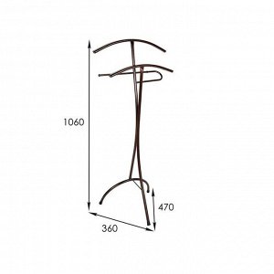Вешалка-стойка 47?36?106 см "Слуга", цвет медный антик