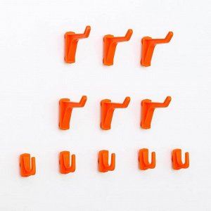 Набор крючков Blocker EXpert, 11 шт: 5 малых, 6 больших, цвет оранжевый