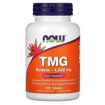 NOW Foods, TMG, 1000 мг, 100 таблеток
