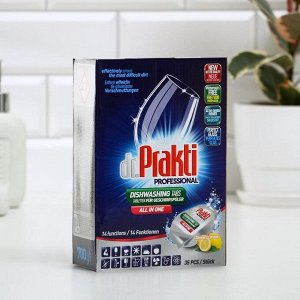 Таблетки для посудомоечных машин dr.Prakti, лимон, 35 шт.