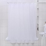 Штора для ванной «Экономь», 180x180 см, PEVA, цвет белый
